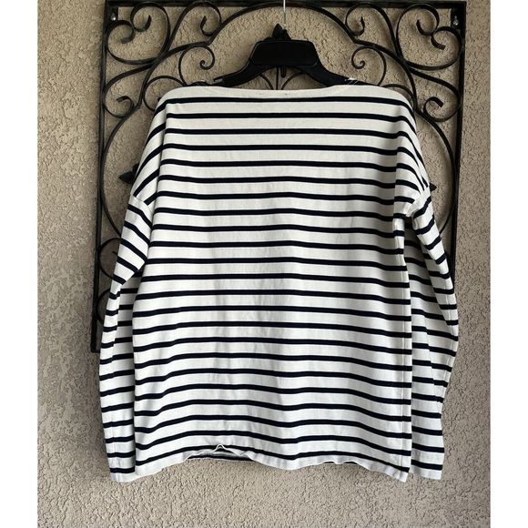 J. Crew striped/embroidered kiss blouse - size M - multicolored - Picture 4 of 8